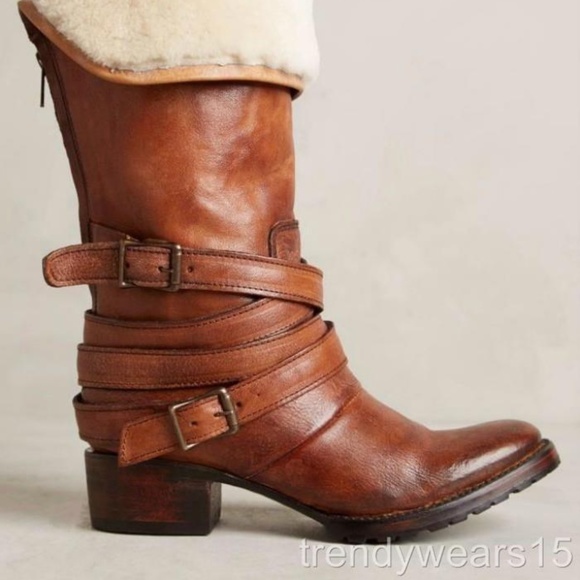 Freebird by Steven Shoes - NEW! FREEBIRD DILLON COGNAC SHEARLING FUR BOOTS